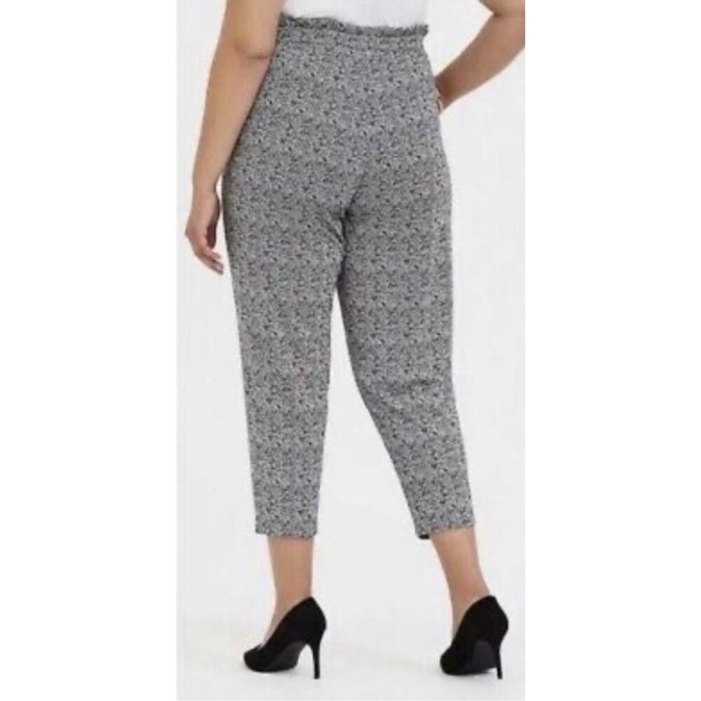 Torrid Herringbone Ponte Paper Bag Elastic Waist Pull On Pants 2x - Picture 2 of 9